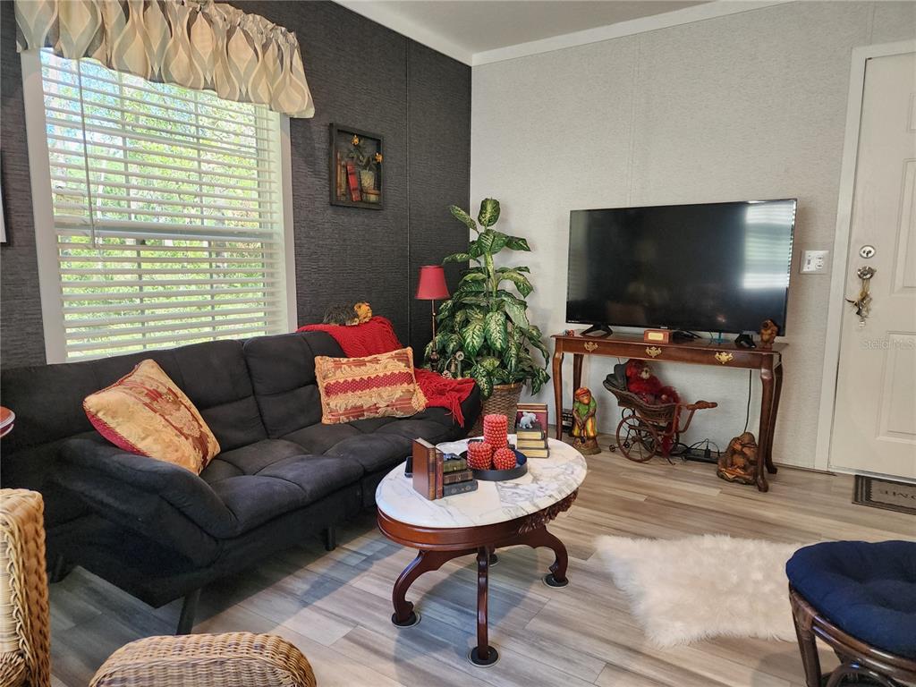 4150 South Spaniel Trail Inverness, FL 34450 - Photo 2 of 25 a living room with furniture and a flat screen tv
