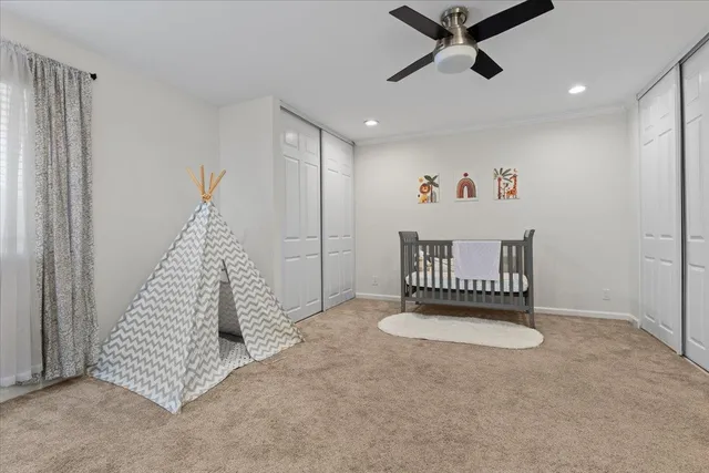 a view of a livingroom with a staircase