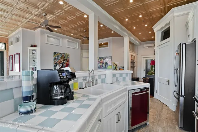 a view of city from a balcony