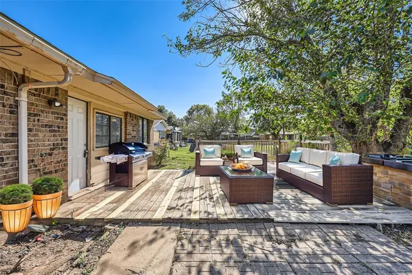a view of a backyard with a garden