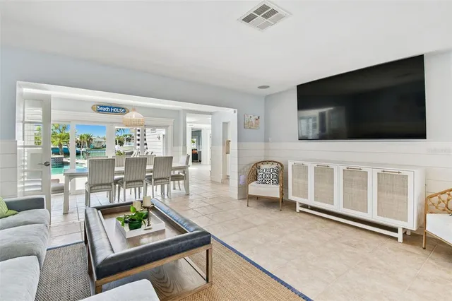 a view of a lake with a terrace