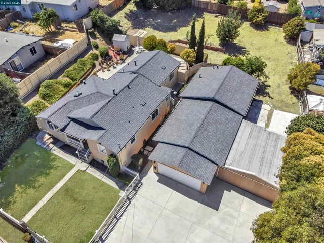 an aerial view of multiple house