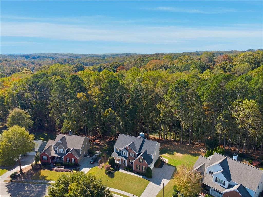 304 Meadowcrest Circle Canton, GA 30115 - Photo 41 of 50 an aerial view of a house with a garden and lake view
