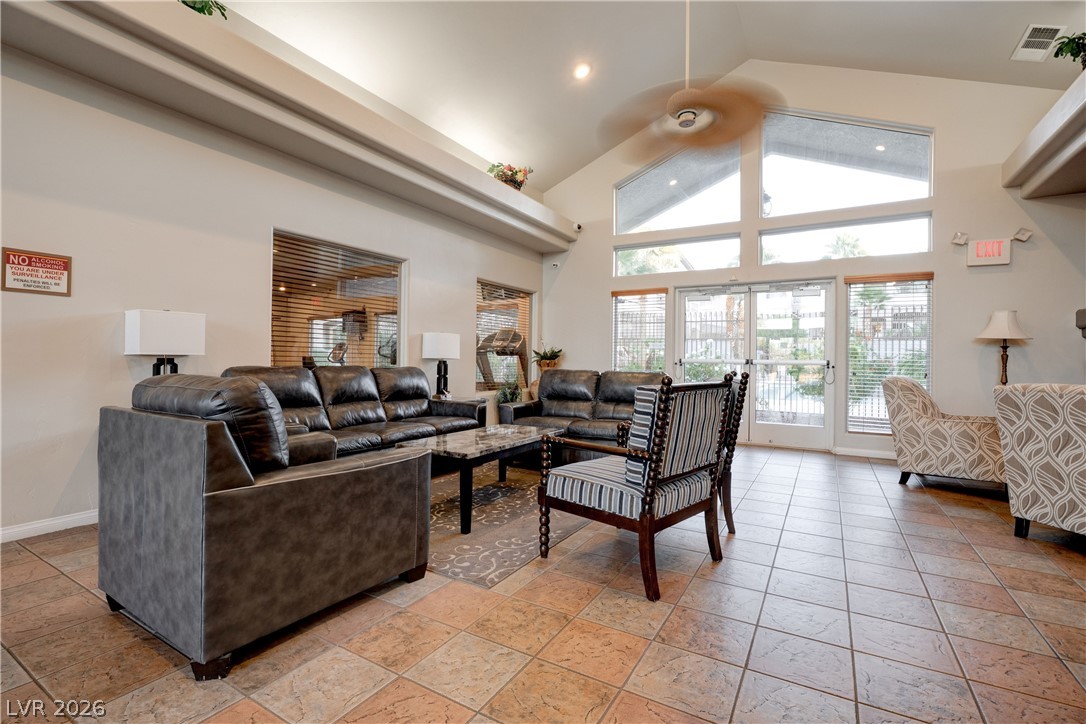 2305 West Horizon Ridge Parkway, Unit 224 Henderson, NV 89052 - Photo 34 of 41 This communal lounge features high ceilings, durable tile flooring, and abundant natural light.