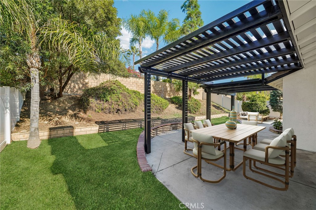 12842 Tilden Drive Rancho Cucamonga, CA 91739 - Photo 60 of 71 a view of a patio with a table chairs and a backyard