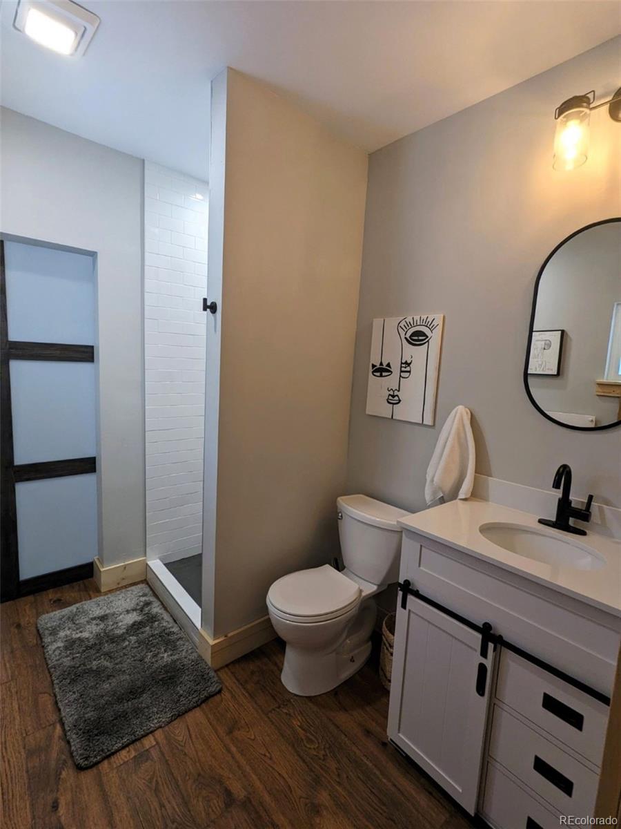 200 County Road 4C-E Leadville, CO 80461 - Photo 36 of 36 a bathroom with a granite countertop toilet and a sink