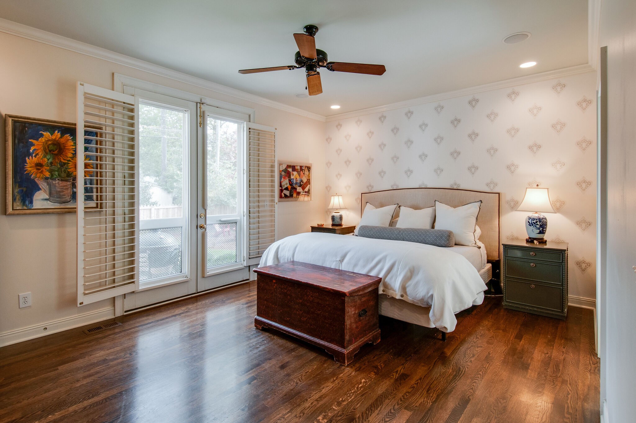 302 Page Road Nashville, TN 37205 - Photo 21 of 42 a spacious bedroom with a bed and wooden floor