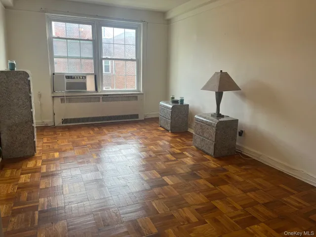 a view of an empty room and window