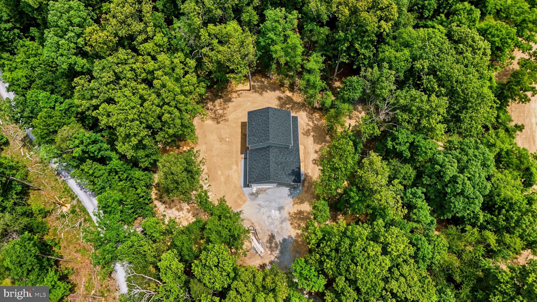 10339 Back Creek Valley Road Hedgesville, WV 25427 - Photo 45 of 48 a aerial view of a house with a yard and large trees