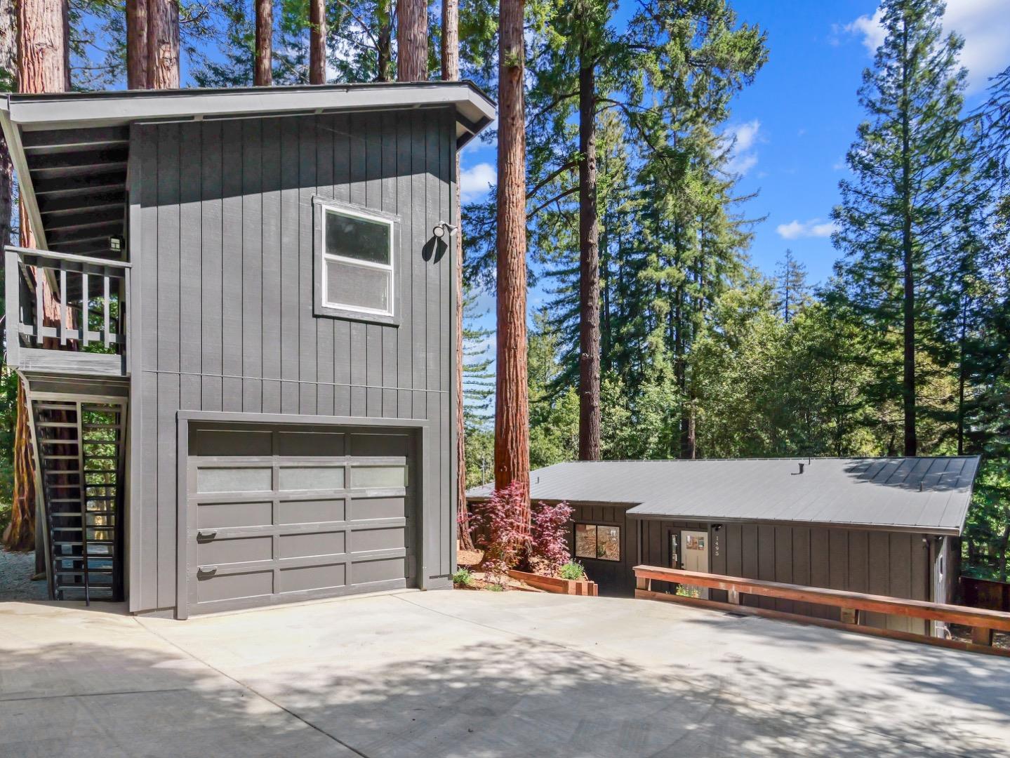 1495 McLellan Road Felton, CA 95018 - Photo 18 of 20 front view of a house with a garage