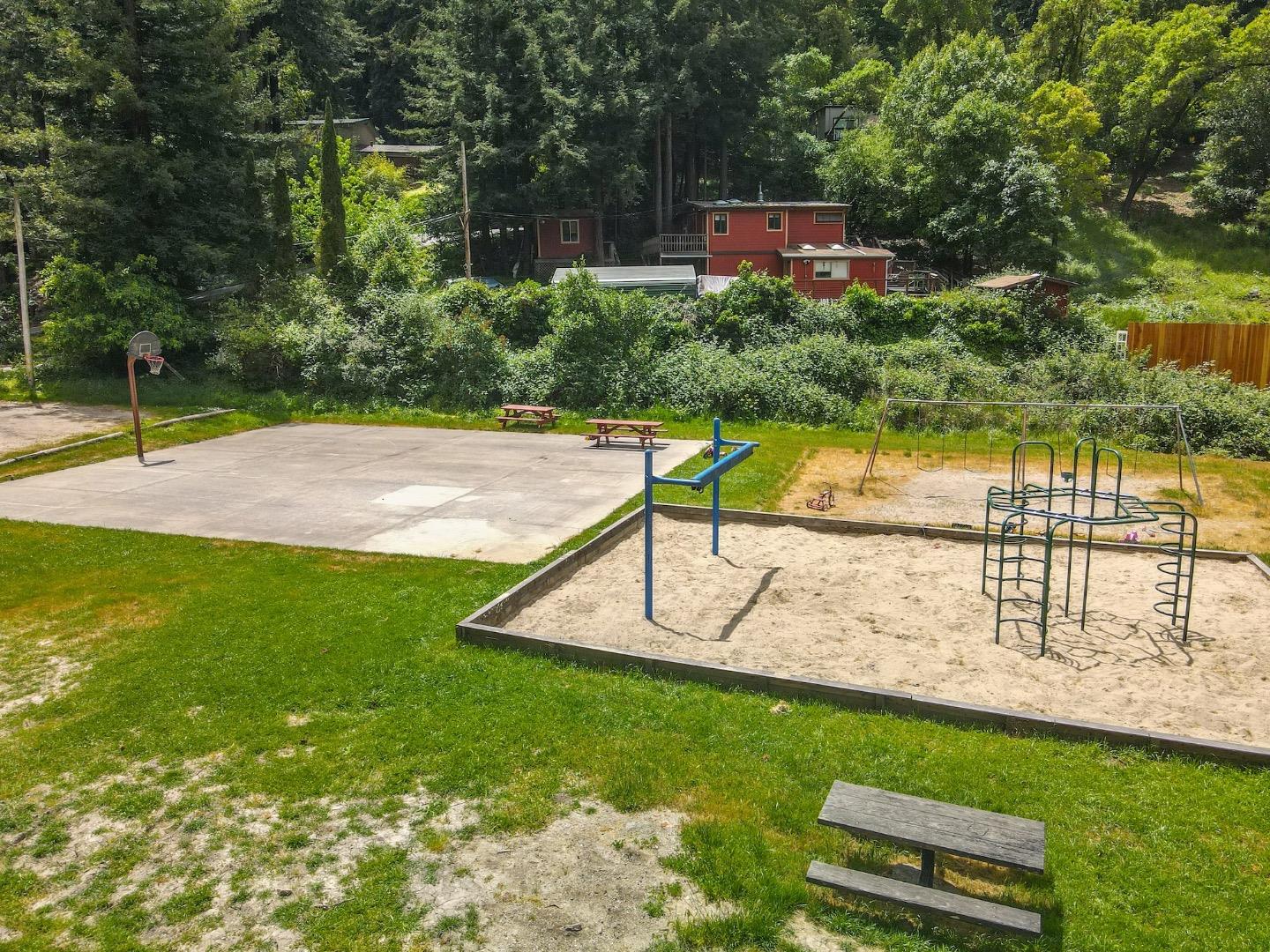 1495 McLellan Road Felton, CA 95018 - Photo 20 of 20 a view of a garden with a swimming pool