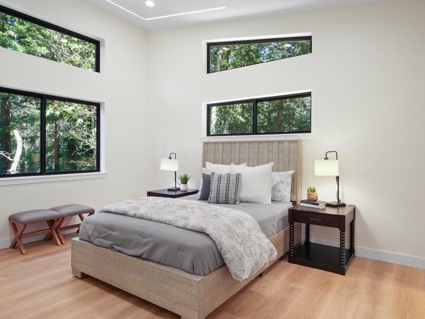 1495 McLellan Road Felton, CA 95018 - Photo 8 of 20 a bedroom with a bed and a window