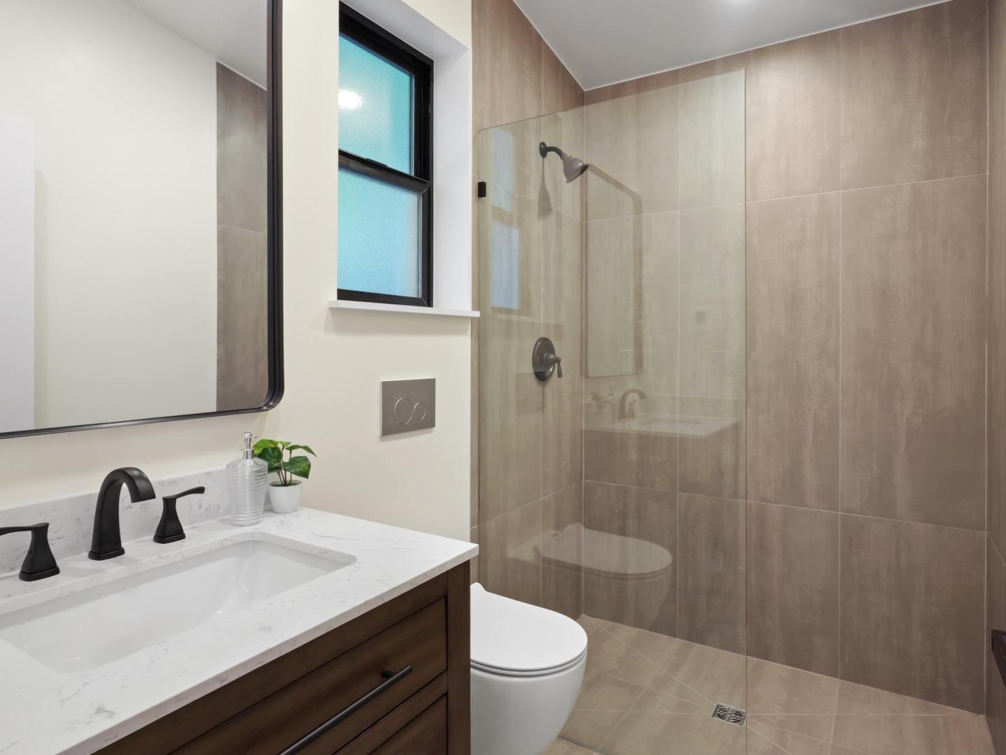 1495 McLellan Road Felton, CA 95018 - Photo 10 of 20 a bathroom with a sink a toilet and shower