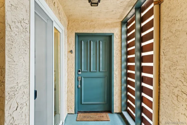 a view of front door