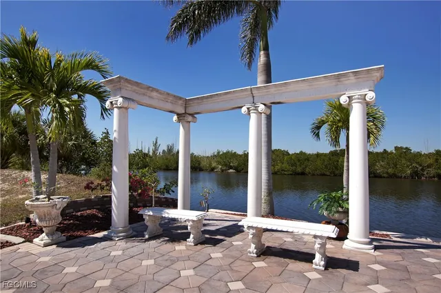 a view of a house with a patio