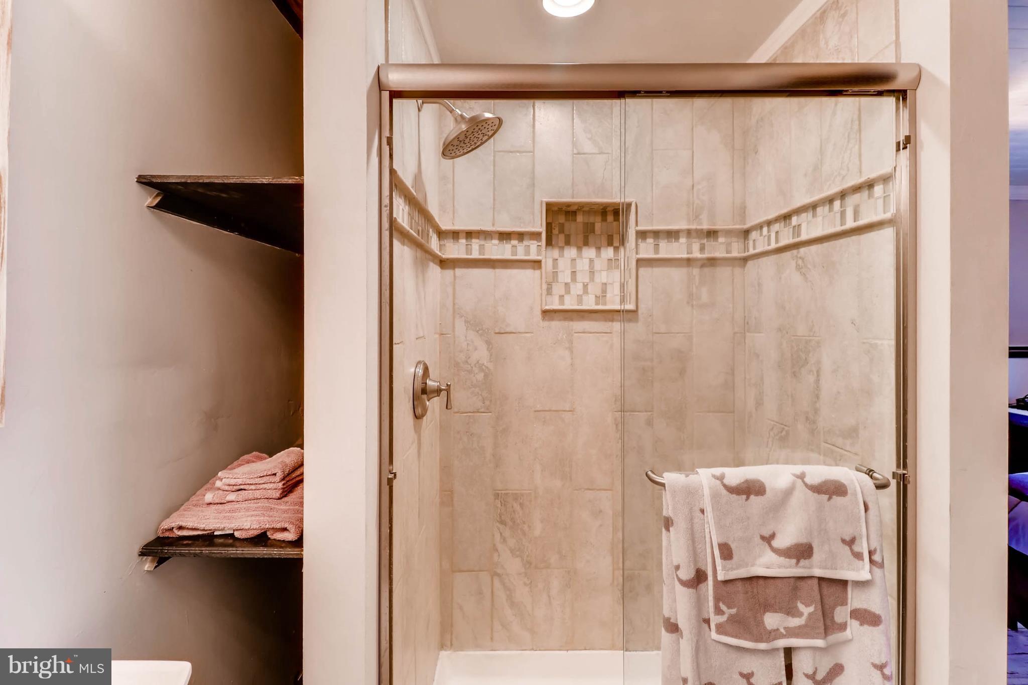 2033 Case Road Baltimore, MD 21222 - Photo 21 of 30 a bathroom with a granite countertop shower and a mirror