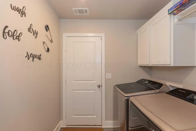 a room with storage and utility