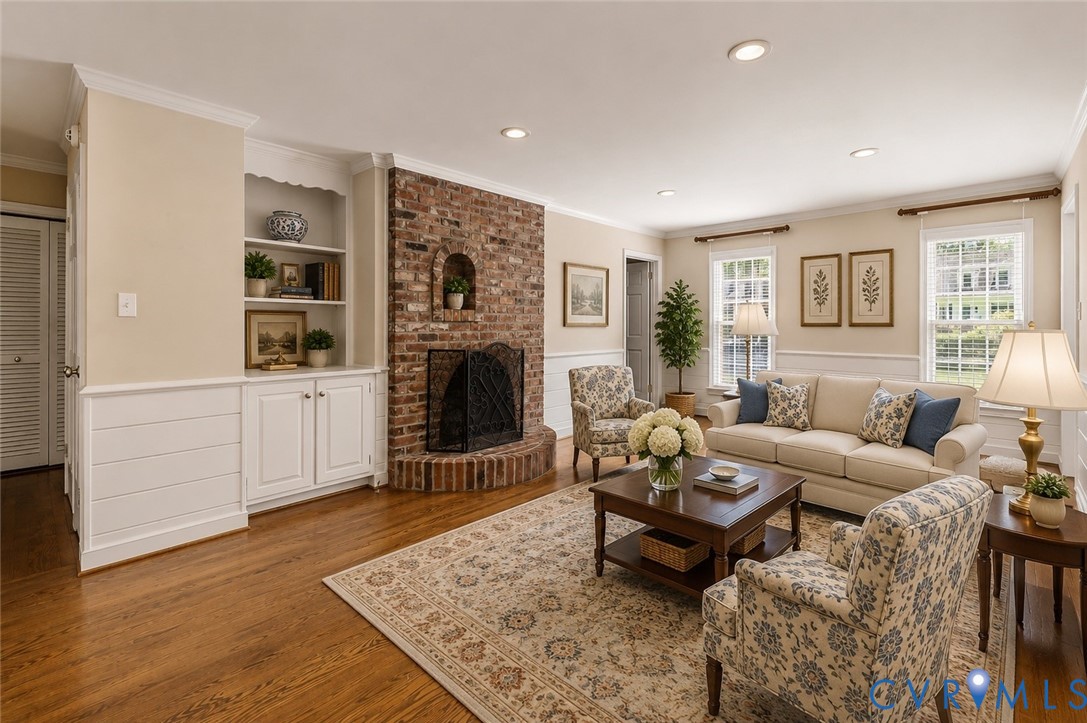 11520 Ivywood Road Chester, VA 23831 - Photo 4 of 35 Cozy family room with brick fireplace *virtually s