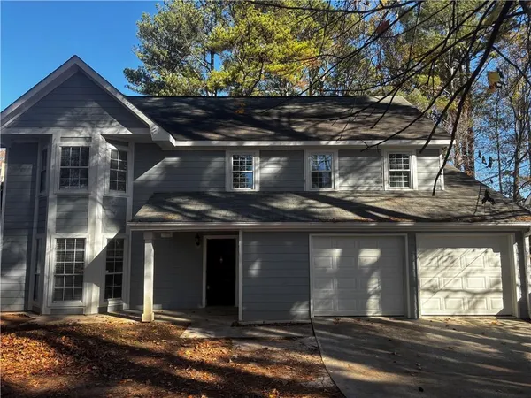 a front view of a house