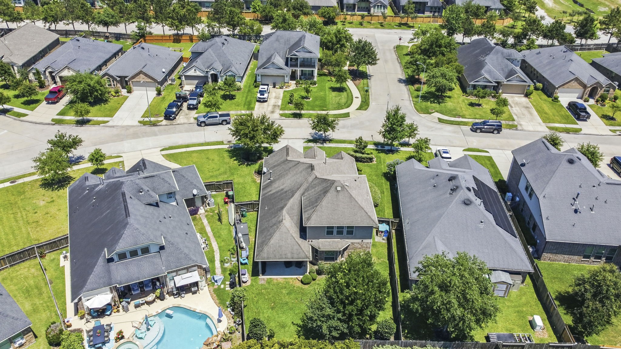 3900 Enchanted Timbers Lane Spring, TX 77386 - Photo 49 of 49 an aerial view of houses with yard