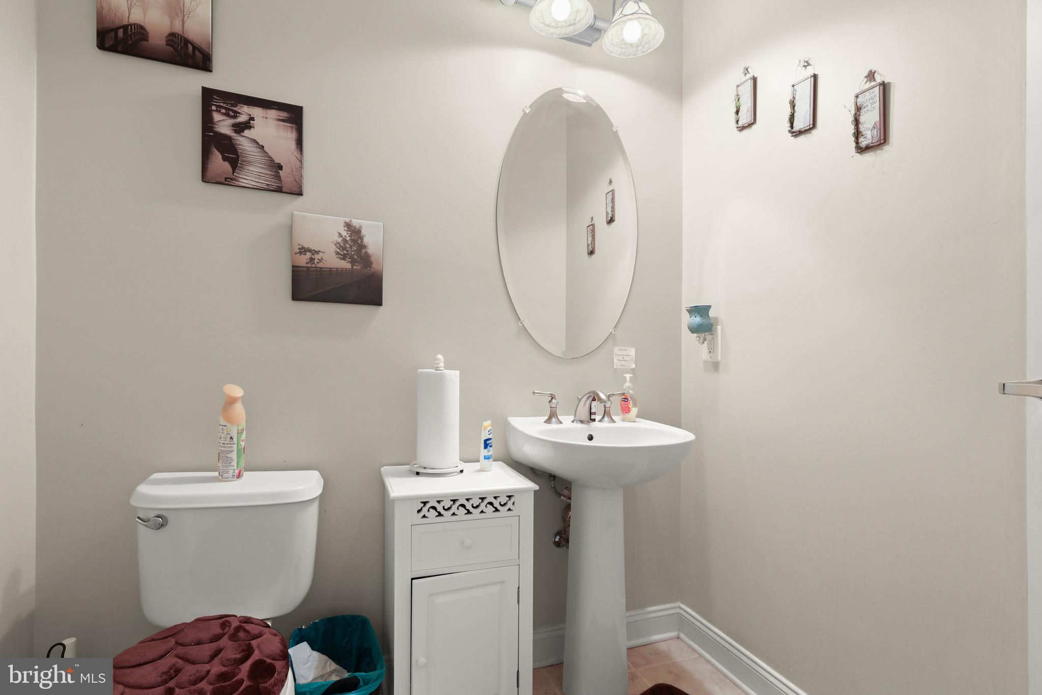 1601 Rushing Stream Court Forest Hill, MD 21050 - Photo 33 of 72 Half Bath #2 with ceramic tile & pedestal sink