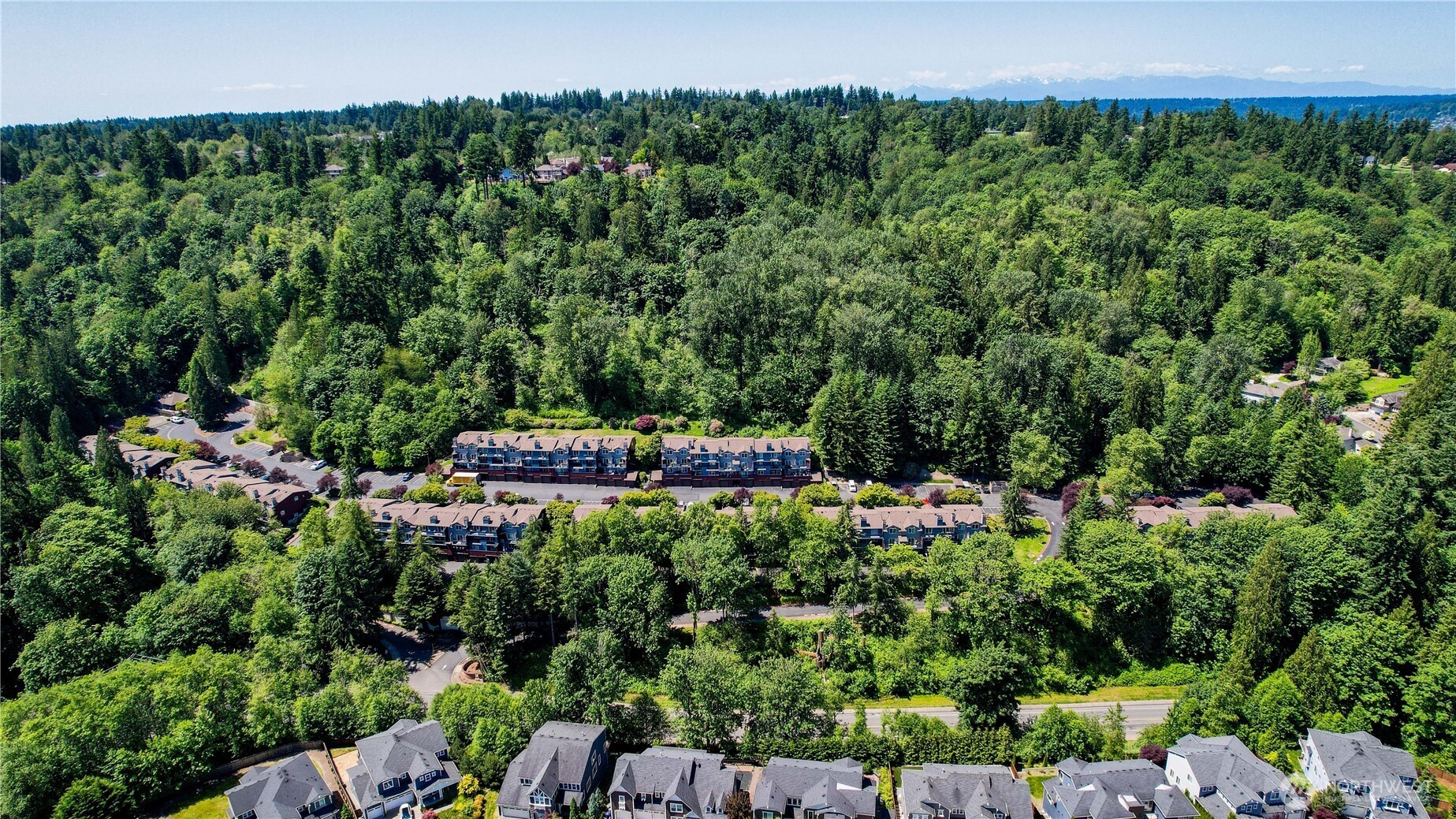 16019 Waynita Way Northeast, Unit F207 Bothell, WA 98011 - Photo 35 of 39 an aerial view of a house with a yard