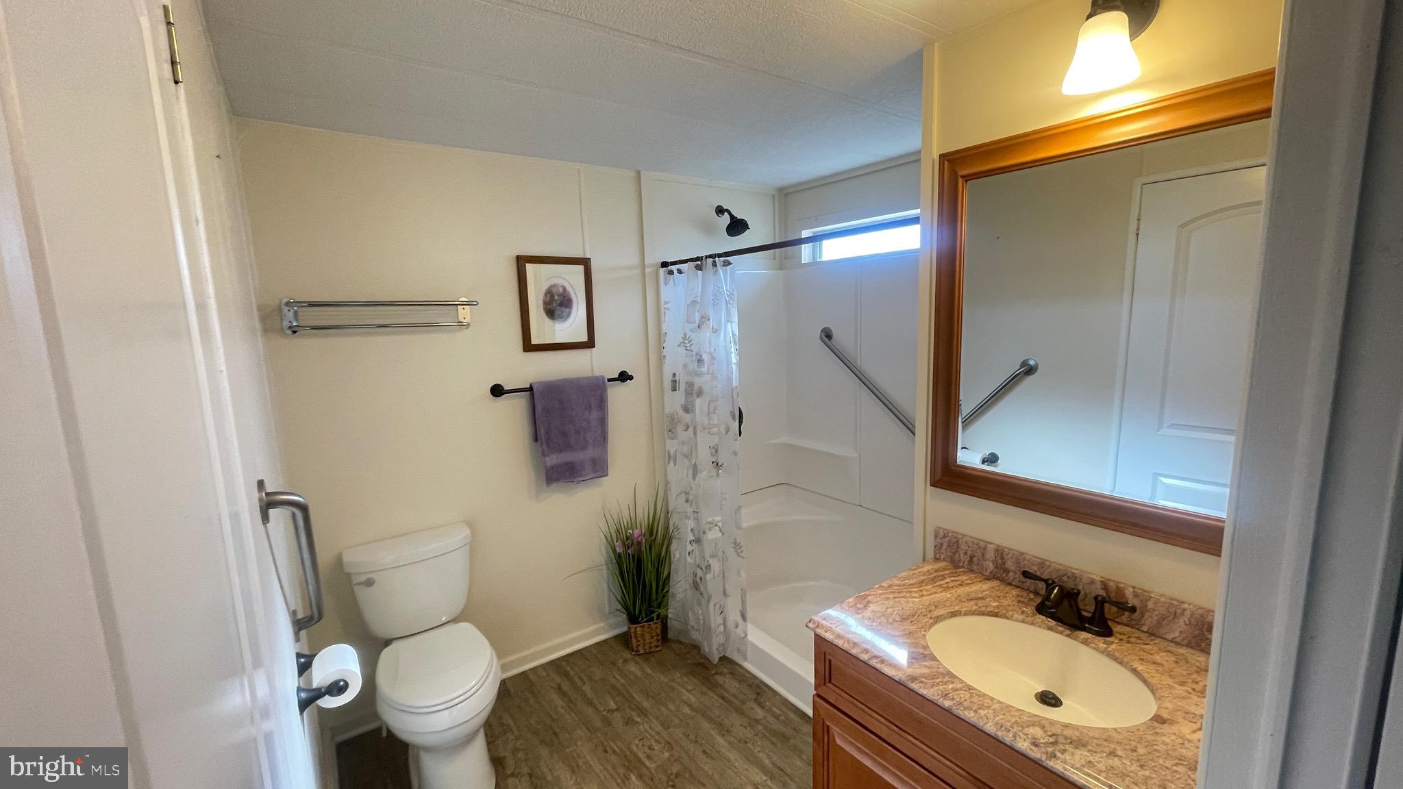 461 Running Brook Road North Wales, PA 19454 - Photo 17 of 19 a bathroom with a granite countertop toilet sink and shower