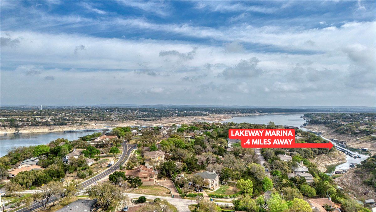 209 Finn Street Austin, TX 78734 - Photo 31 of 40 Bird's eye view with a water view