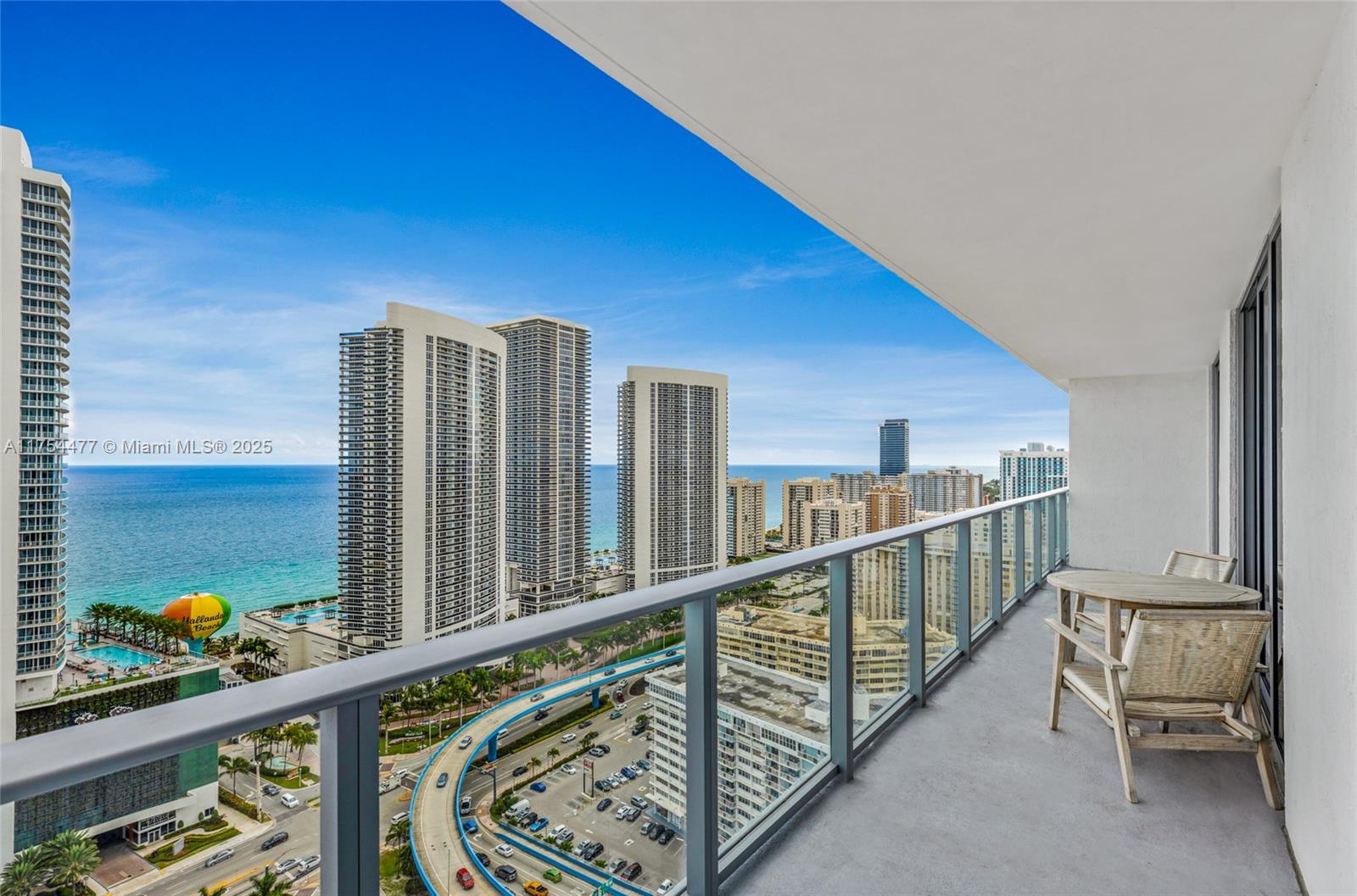 4010 South Ocean Drive, Unit R2505 Hollywood, FL 33019 - Photo 2 of 29 a view of balcony with furniture