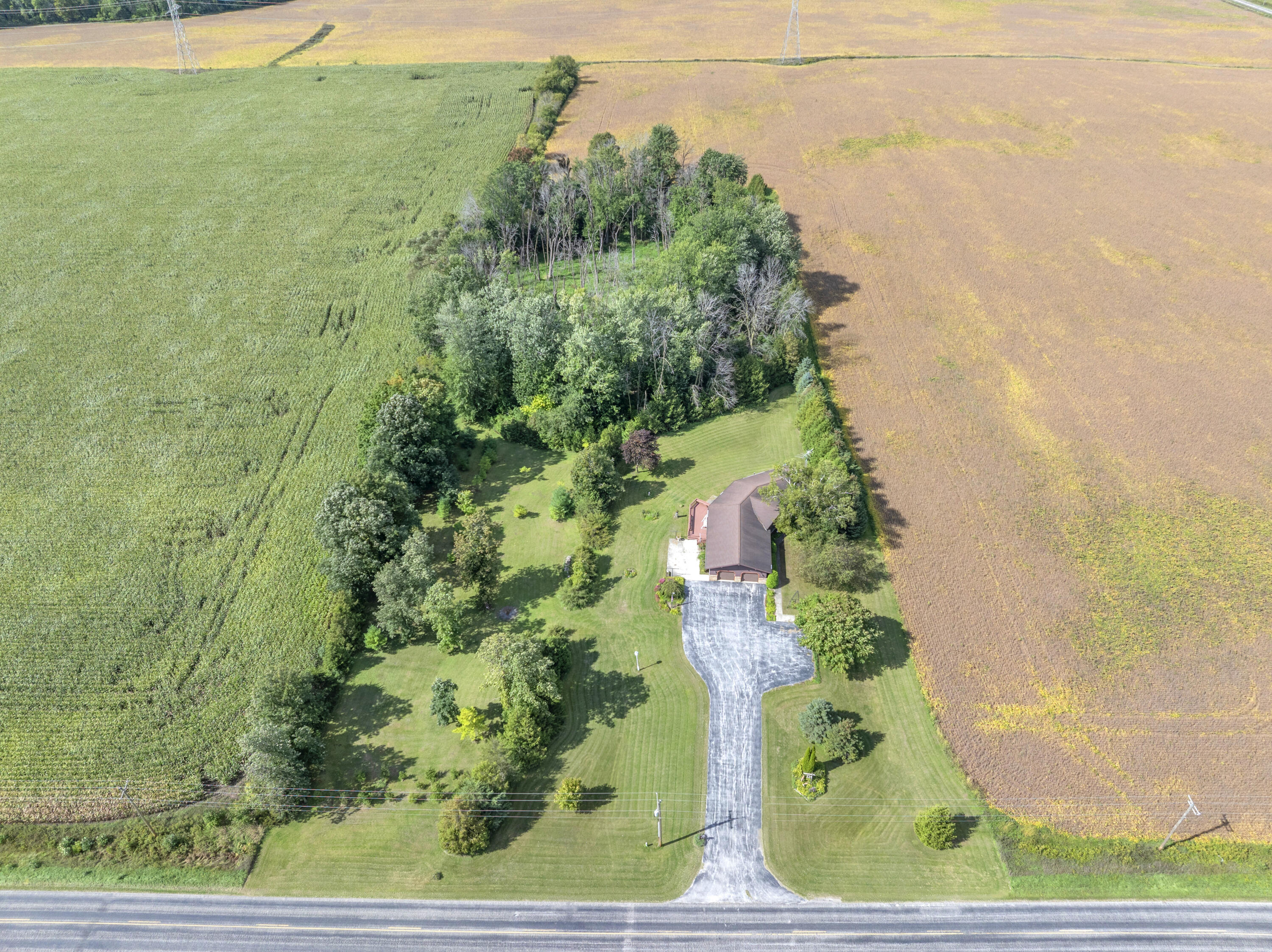 15522 Mineral Springs Road Meeme, WI 53015 - Photo 33 of 36 Aerial front 1