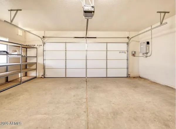 a view of a garage