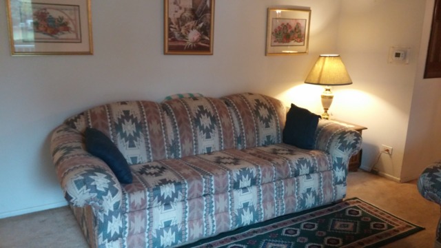 1104 Springinsguth Road, Unit 1B Schaumburg, IL 60193 - Photo 6 of 11 a bedroom with a bed and a lamp