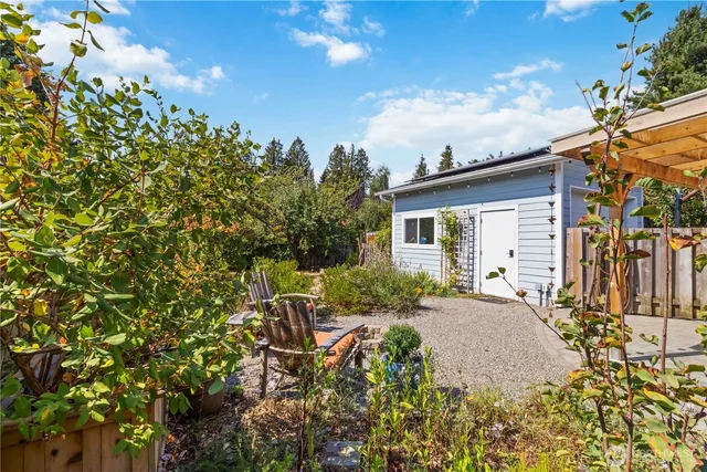 a view of a house with a backyard