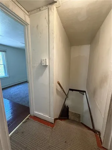 a view of front door and hallway