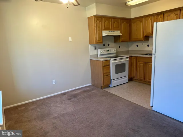 a kitchen with a stove a sink and a refrigerator
