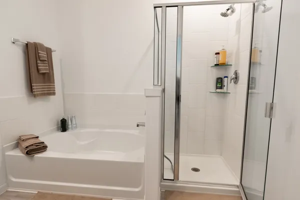 a view of a backyard with a garden