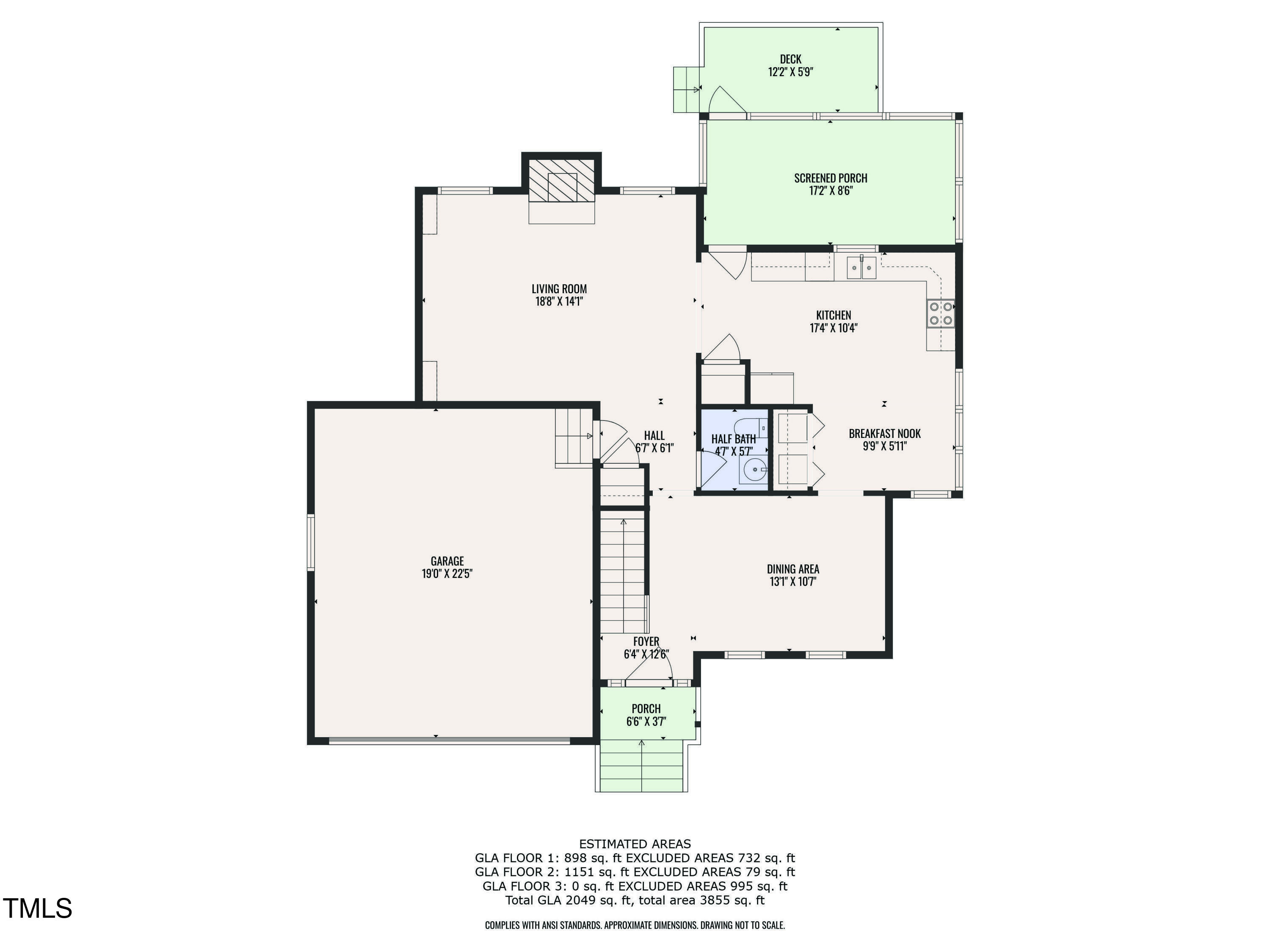 8704 Paddle Wheel Drive Raleigh, NC 27615 - Photo 48 of 50 Main level floorplan