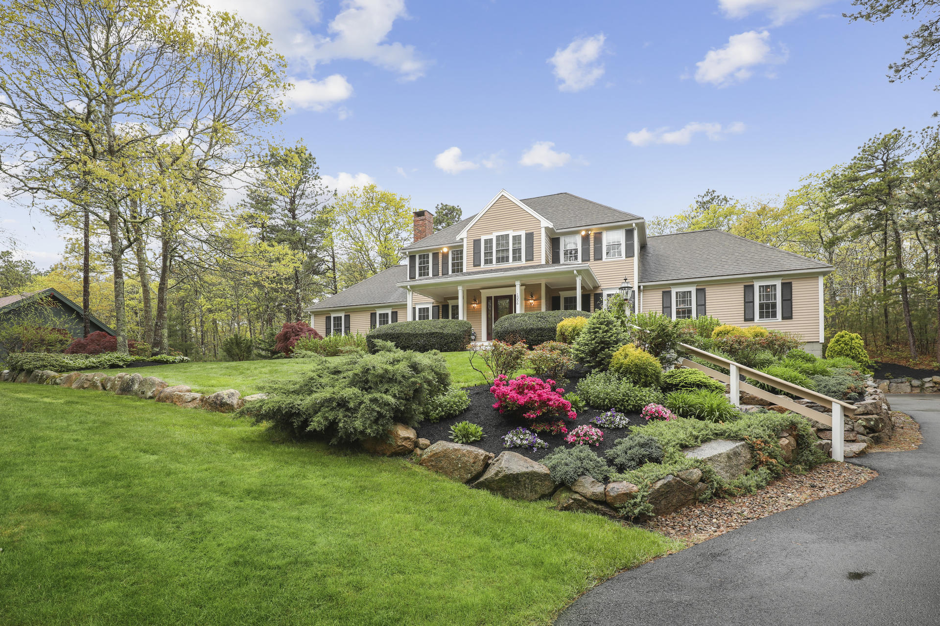 1356 Old Post Road Marstons Mills, MA 02648 - Photo 4 of 53 a front view of a house with a yard