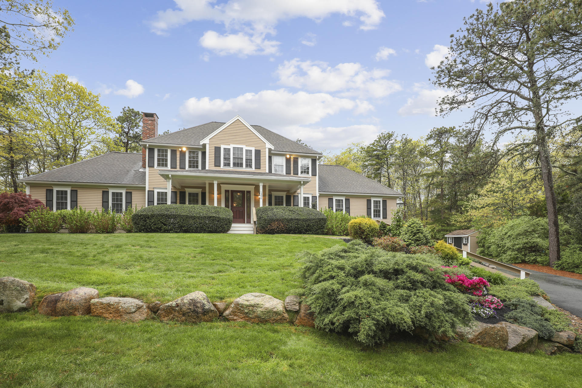 1356 Old Post Road Marstons Mills, MA 02648 - Photo 43 of 53 a front view of a house with garden
