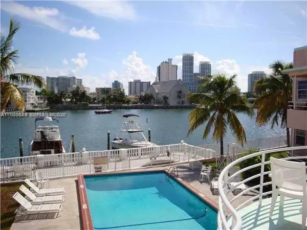 a view of a lake with outdoor space