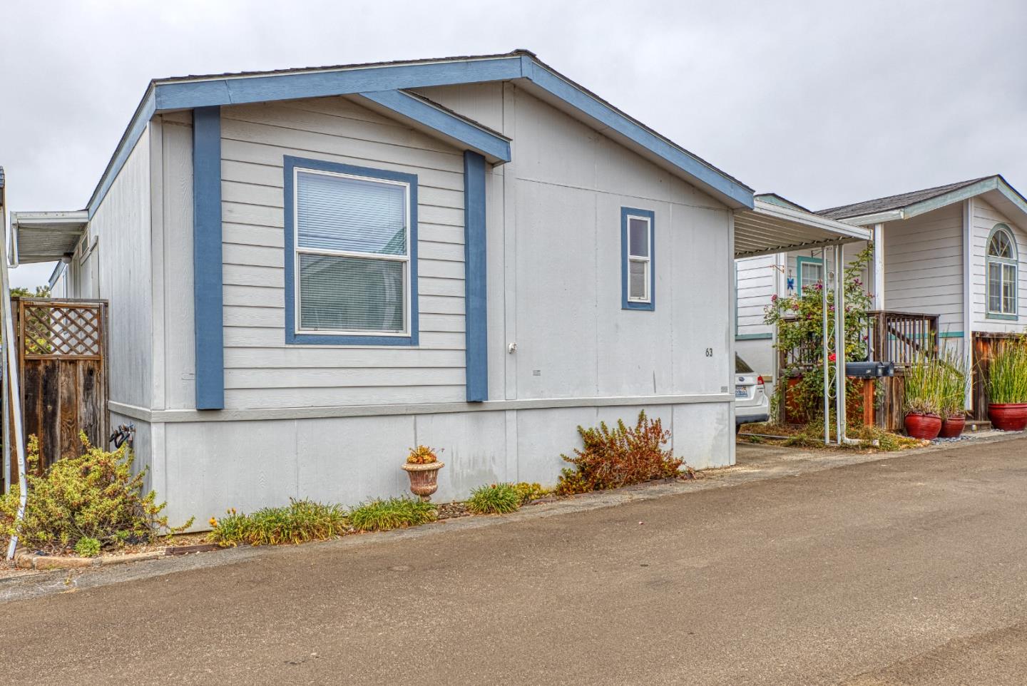 a front view of a house