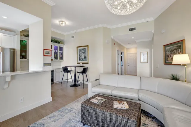 a living room with furniture and a couch