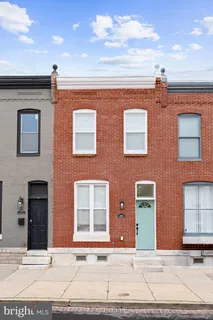 a front view of a building