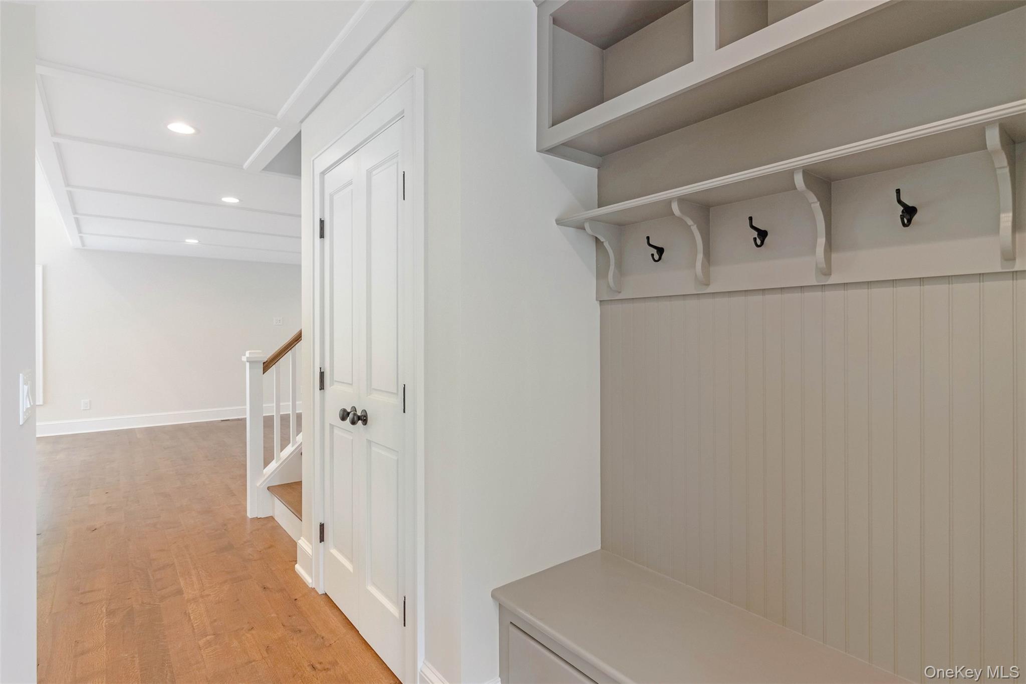 130 Sunset Lane Greenport, NY 11944 - Photo 12 of 34 Mudroom with recessed lighting and light wood-style floors