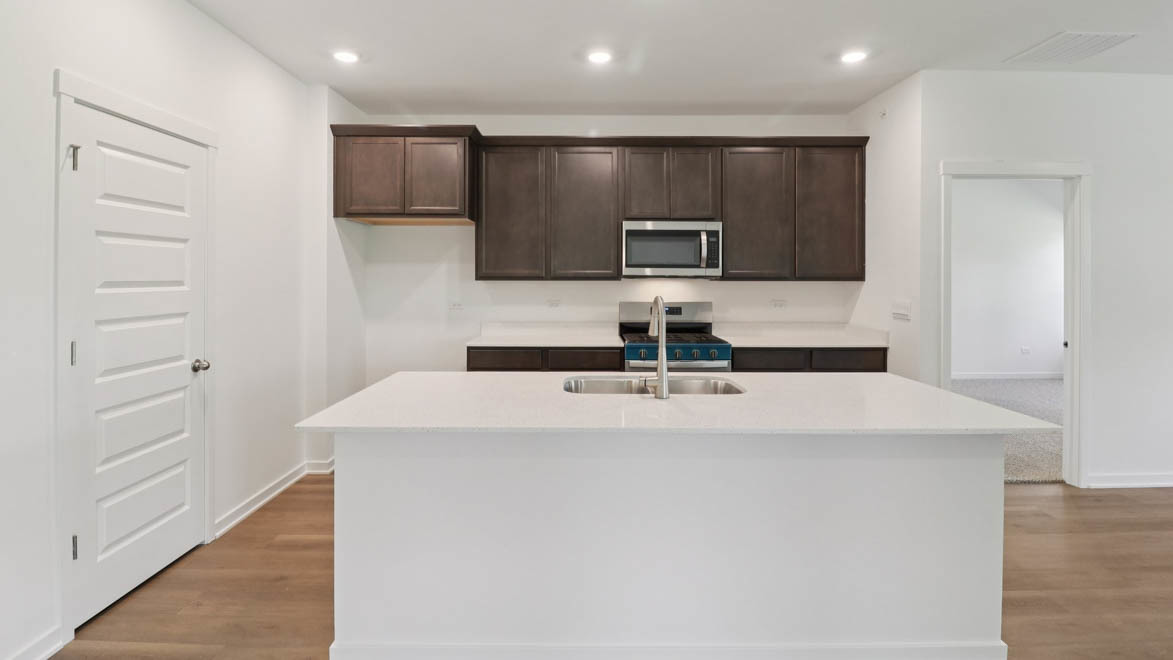 1107 Bluebell Lane Bartlett, IL 60103 - Photo 8 of 19 a kitchen with stainless steel appliances a refrigerator and microwave