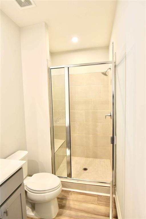 809 Cameron Trail Acworth, GA 30102 - Photo 24 of 38 a bathroom with a shower and a toilet