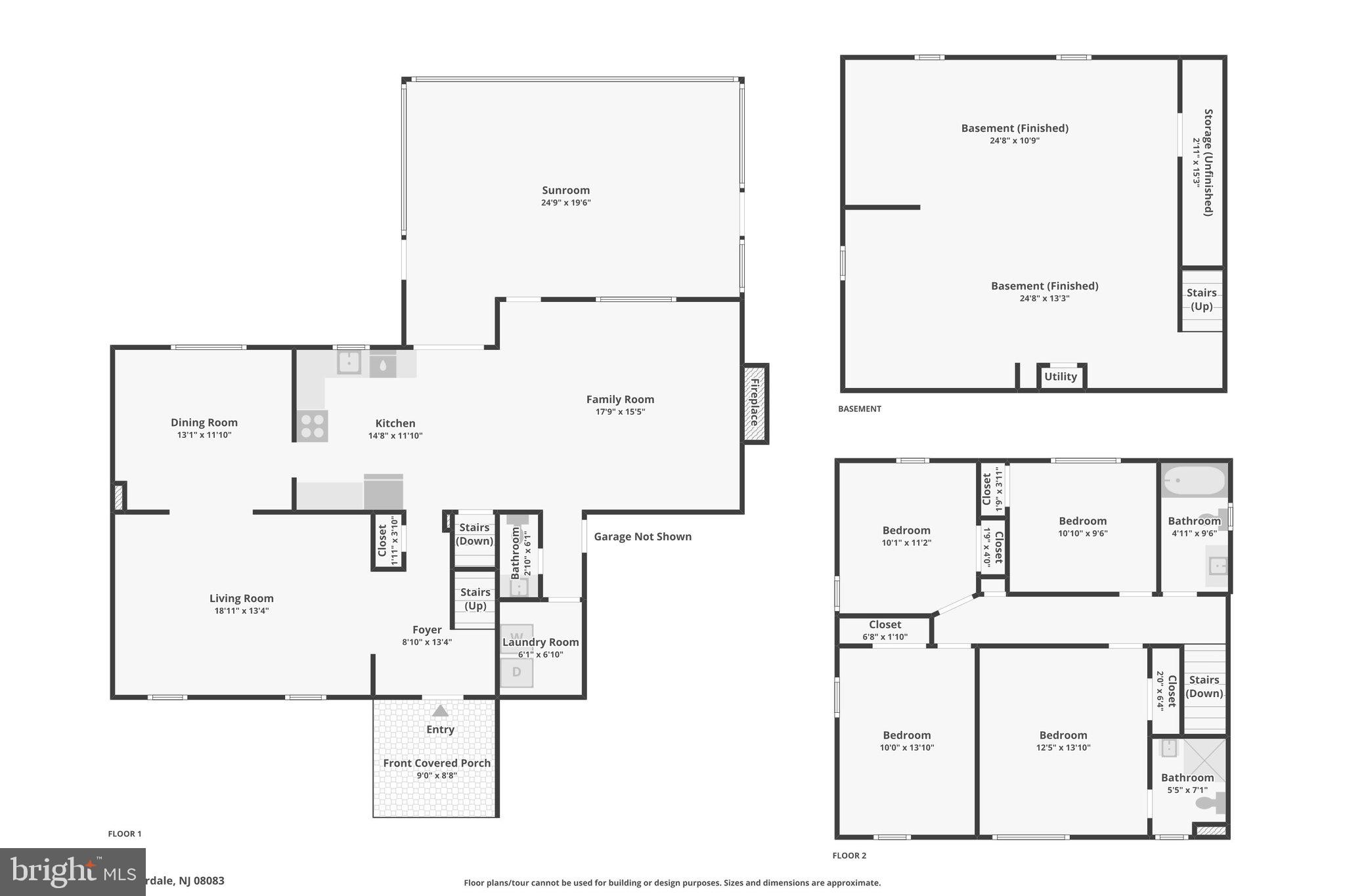 721 Chatham Road Somerdale, NJ 08083 - Photo 42 of 42 Floor plans with estimated room dimentions