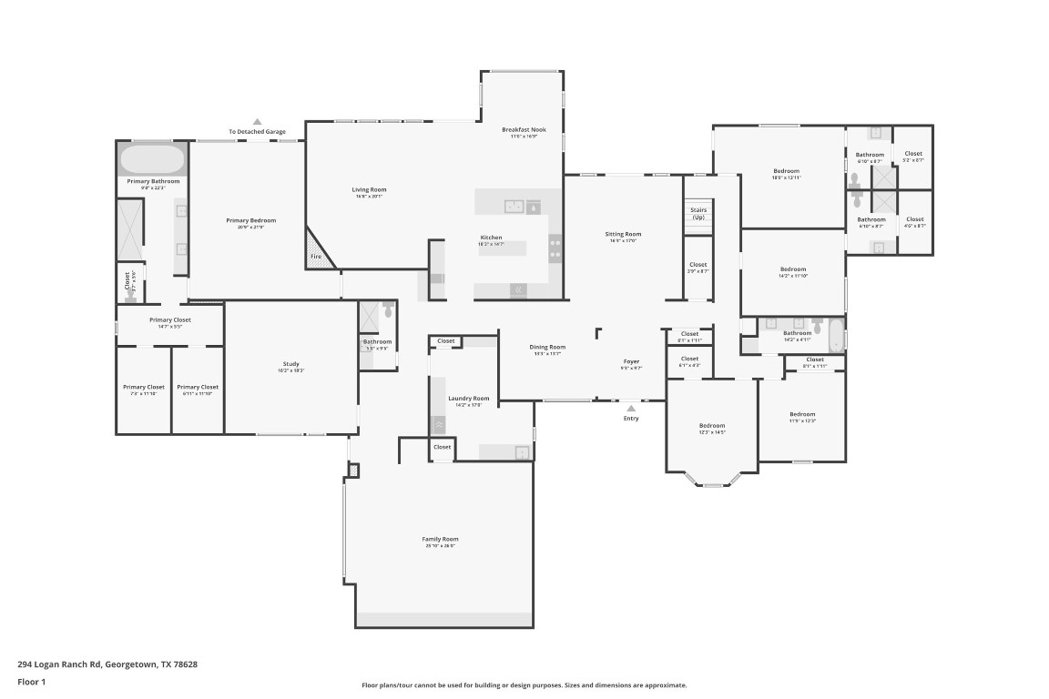 294 Logan Ranch Road Georgetown, TX 78628 - Photo 39 of 39 a picture of floor plan