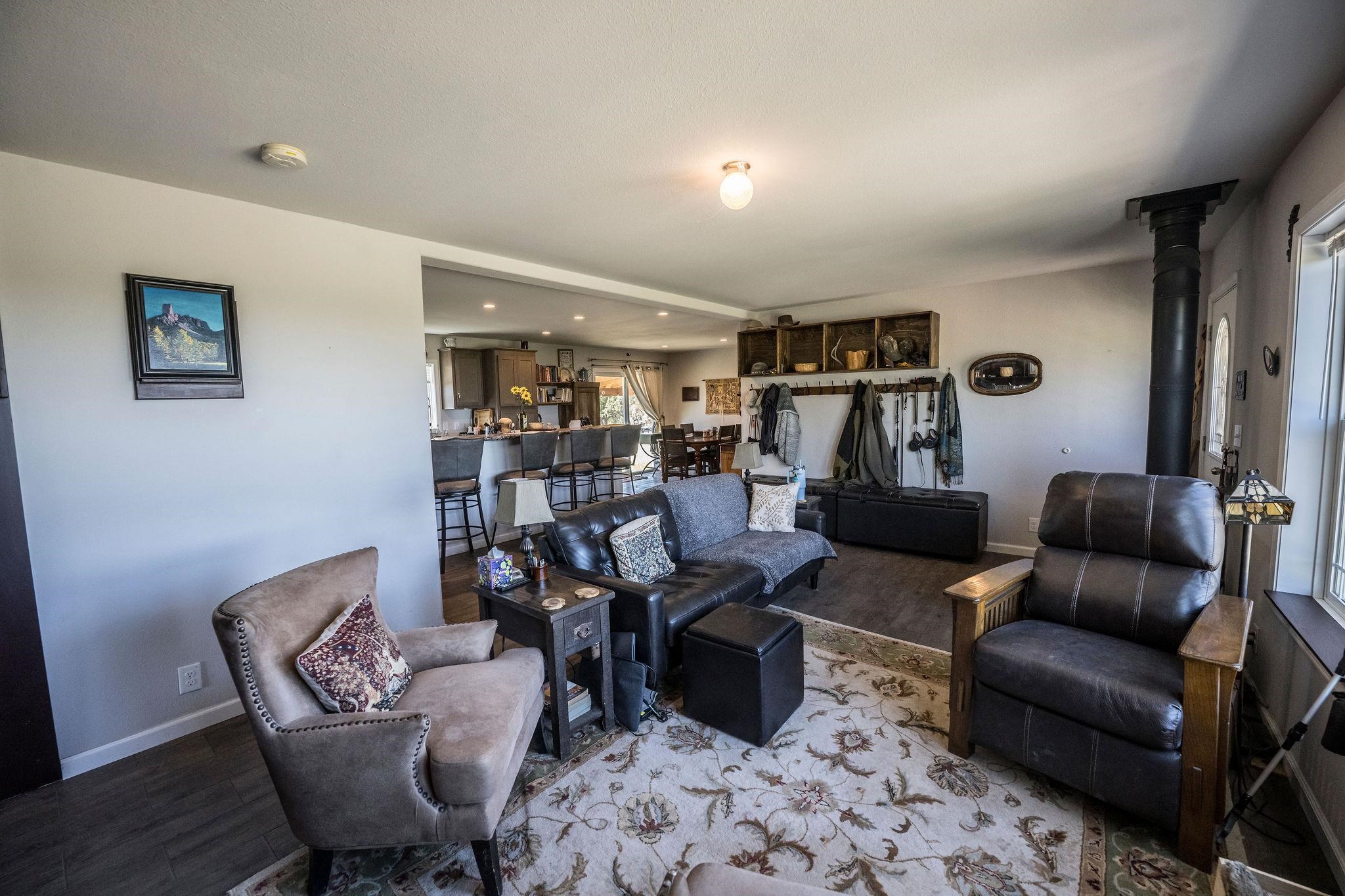 19958 Miller Canyon Ranch Road Glade Park, CO 81523 - Photo 3 of 42 a living room with furniture and wooden floor