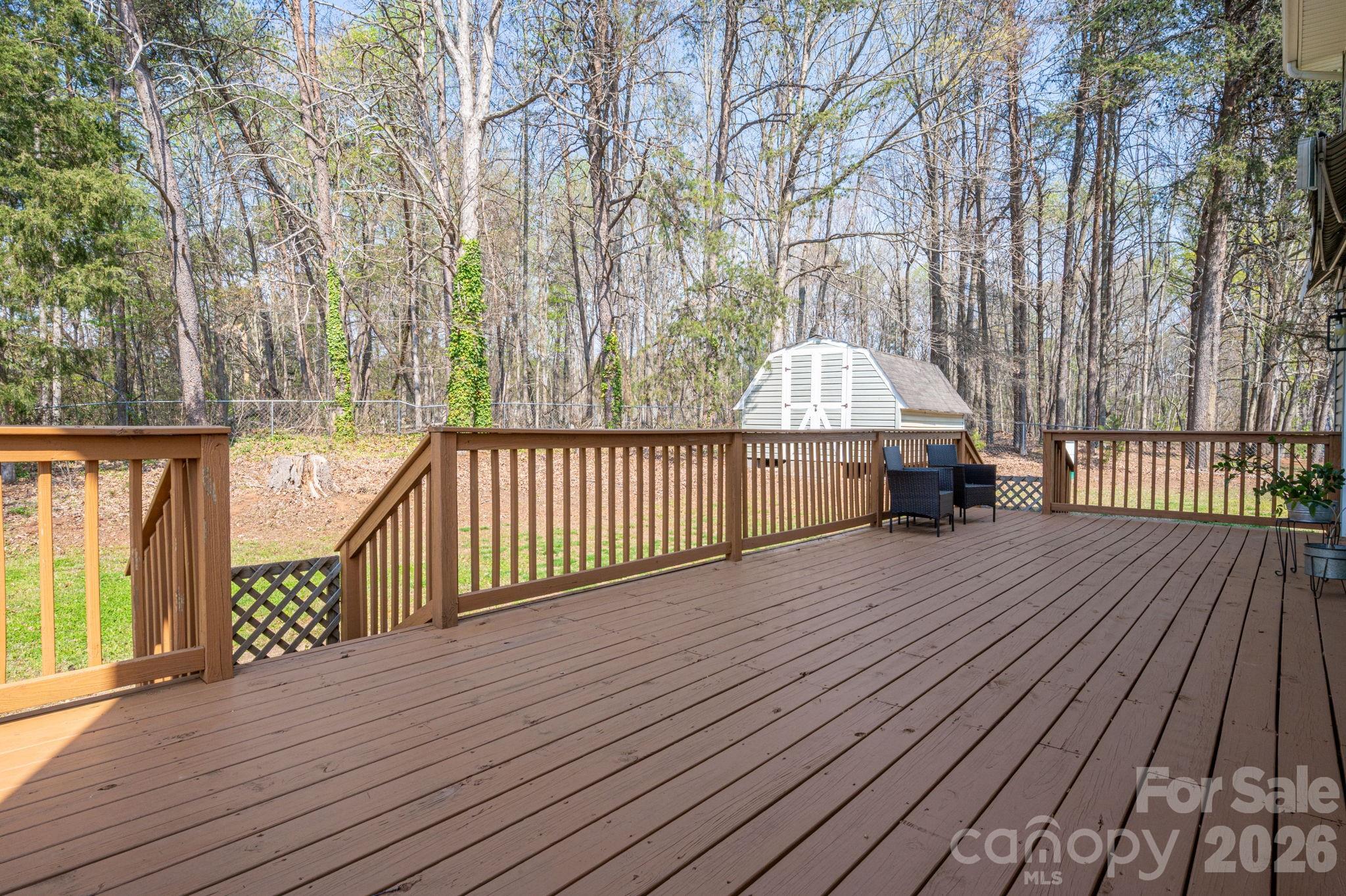 4503 Briar Creek Road Maiden, NC 28650 - Photo 37 of 48 a view of wooden deck and a garden